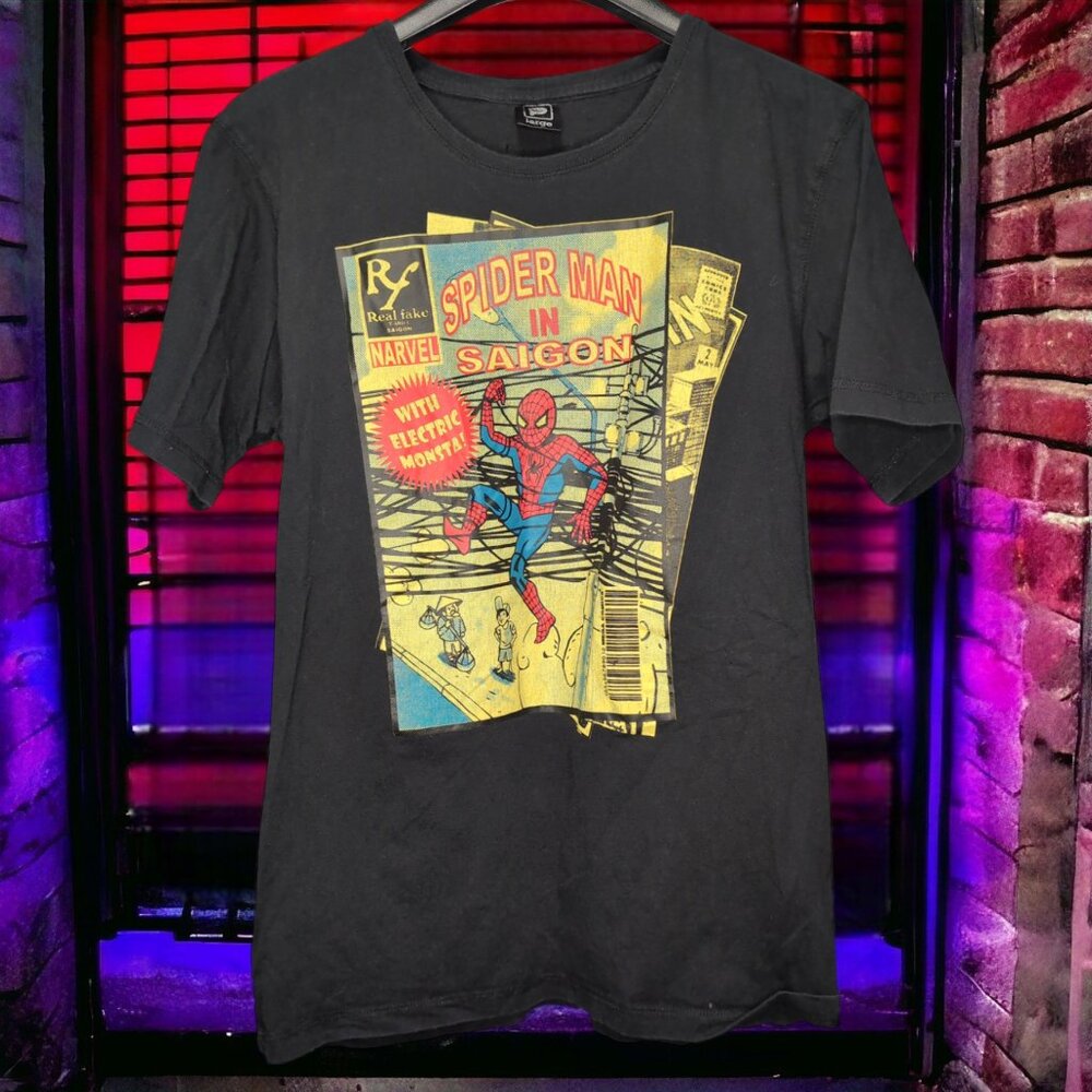 Spider-Man In Saigon Vietnam Real Fake Narvel T-Shirt